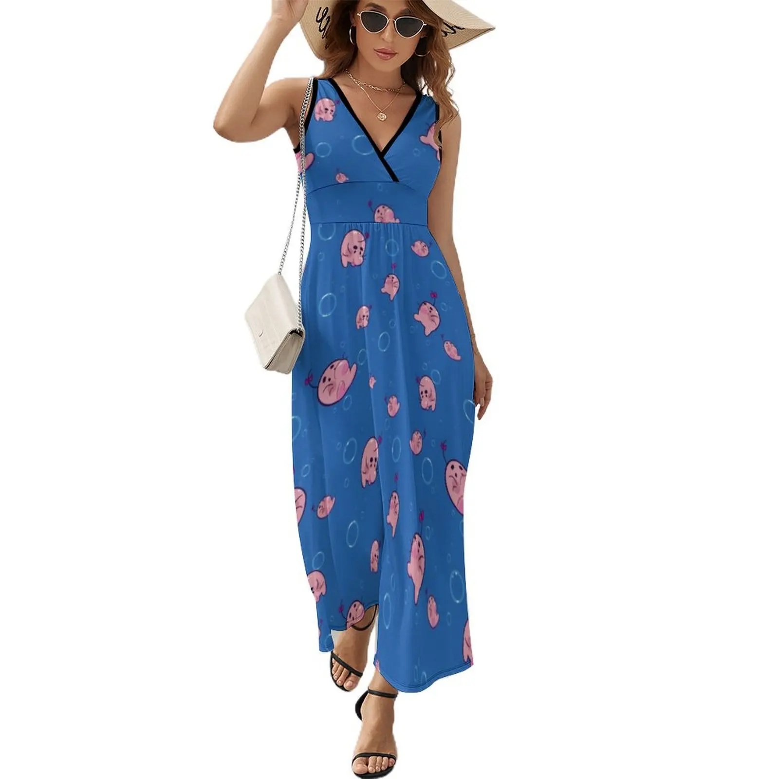 

Underwater Saturns Sleeveless Dress womans clothing purple dress party dresses women dresses korean style
