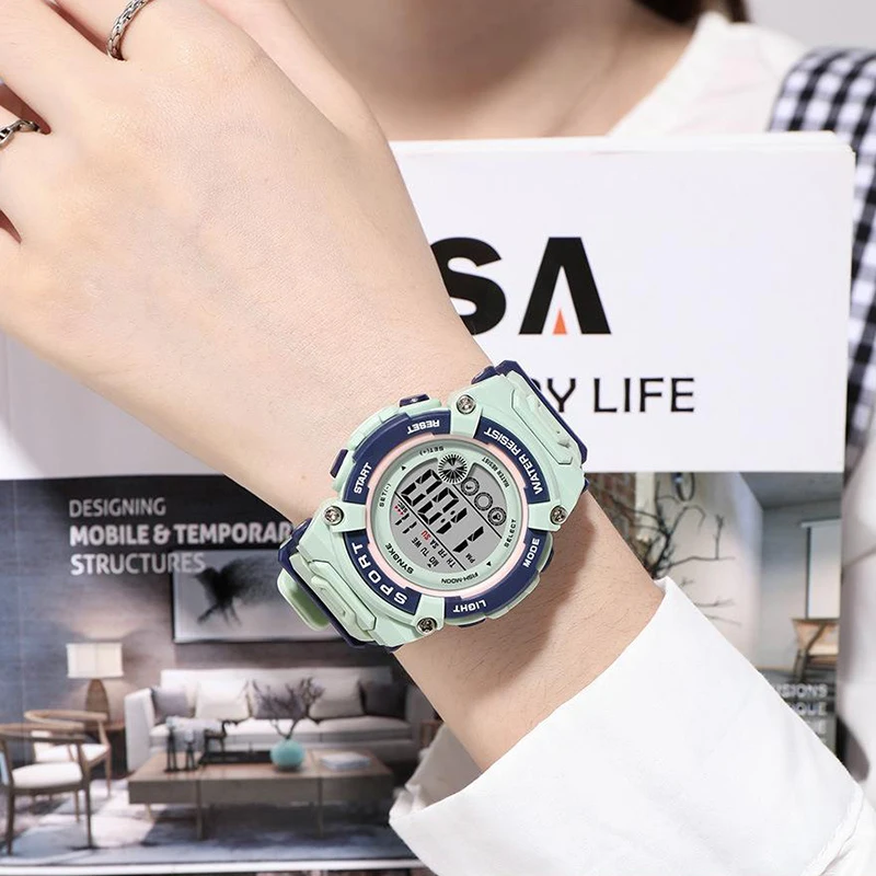 SYNOKE CE137 montre pour enfants à la mode montre électronique multifonctionnelle de sport étanche horloge décontractée montre cadeau pour les enfants