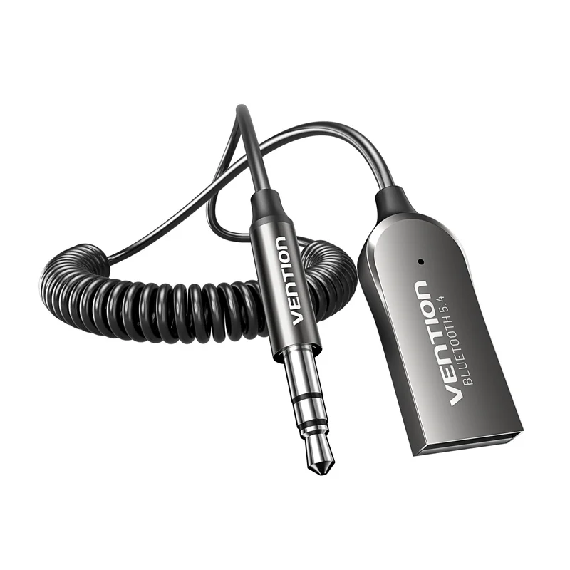 Adapter samochodowy Vention Bluetooth Audio Receiver USB Bezprzewodowy Adapter USB do Jacka 3.5mm z Mikrofonem Zestaw Głośnomówiący Bluetooth 5.4 do Akcesoriów Samochodowych — zdjęcie 2