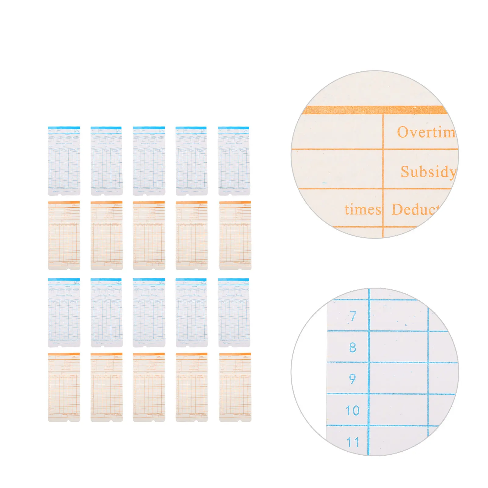 

Office Attendance Time Cards Paper Double-Sided Cards For Employees Warehouse Use Monthly Summary Efficient