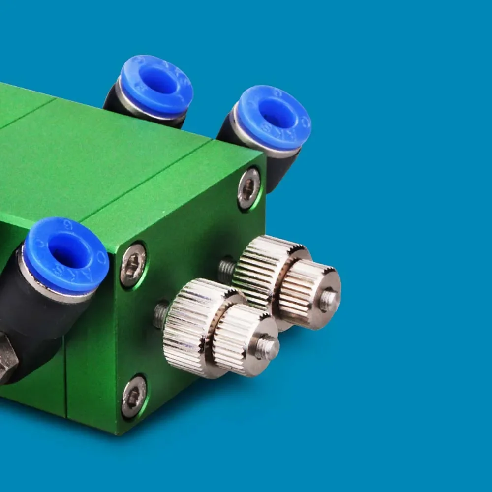 Back Suction  Dual Liquid Dispensing Valve Output Fine Adjustment of Two Component Glue Ratio is Optional