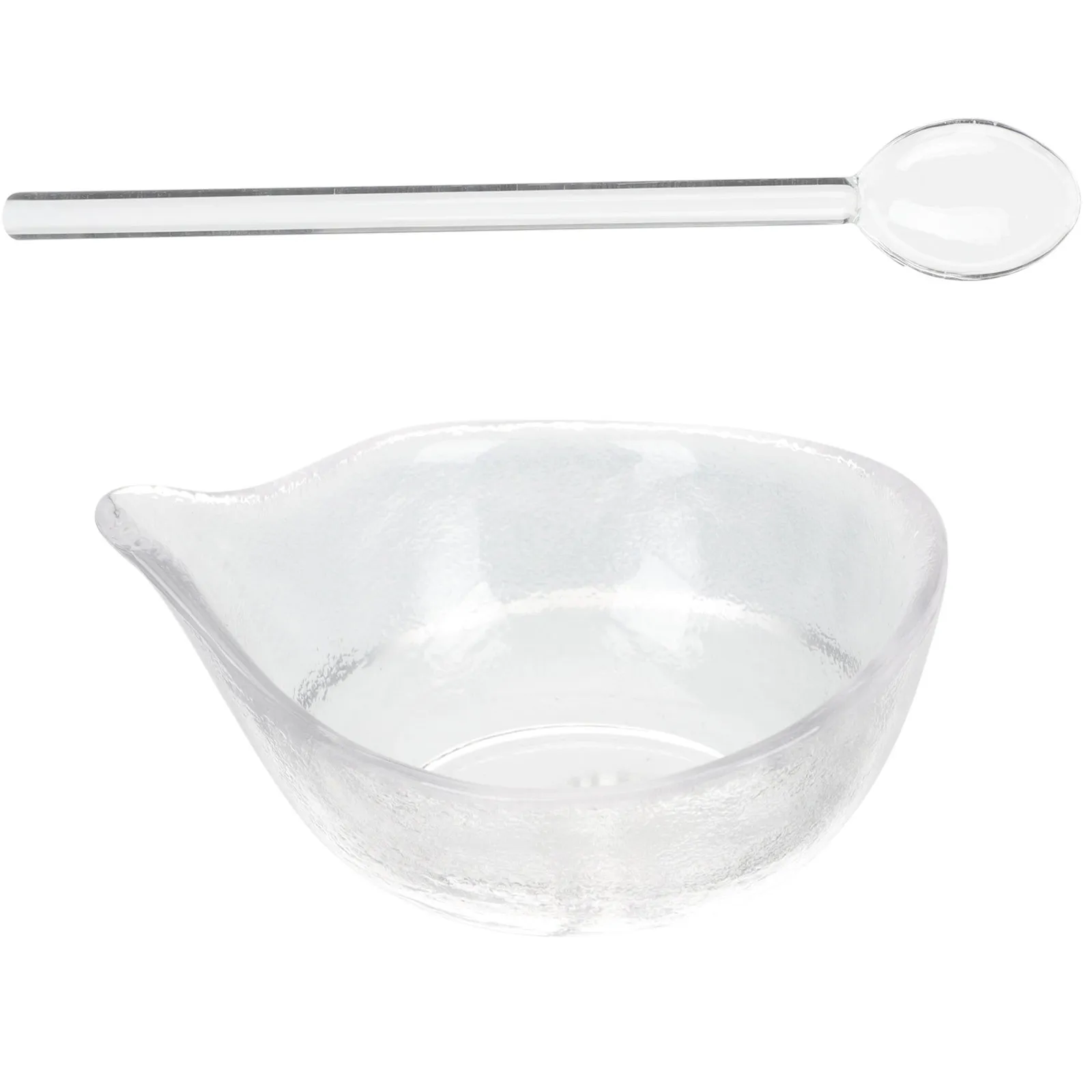 1Set Glass Facial Mask Mixing Bowl Essential Oil Bowl Spoon DIY Beauty Salon Spa Tool Kit DIY Mask Accessory Beauty Accessory