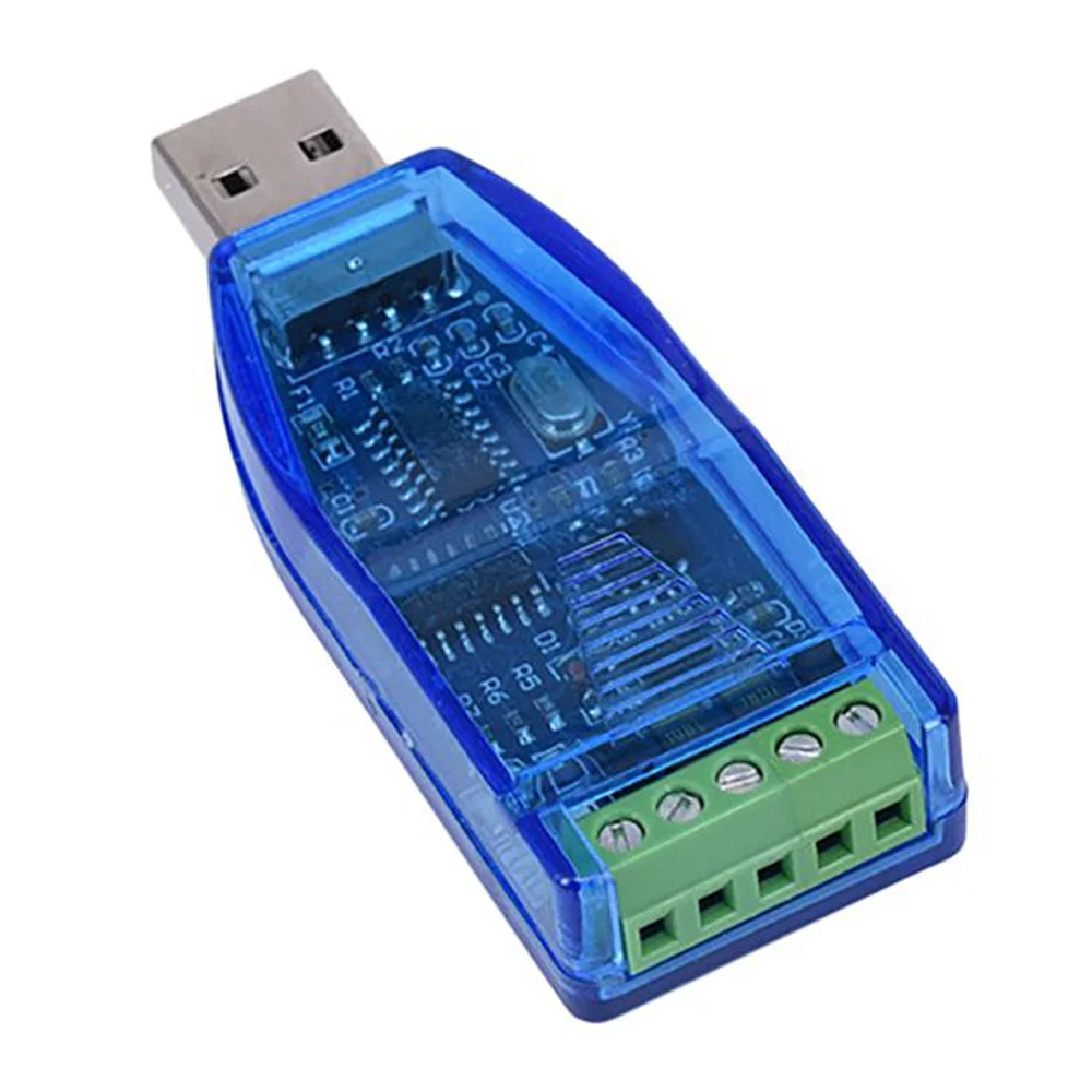 A52T2Pcs USB to RS485 Converter Isolate Module Upgrade Industrial TVS ESD Protection CH340E Standard RS-485 Connector Board