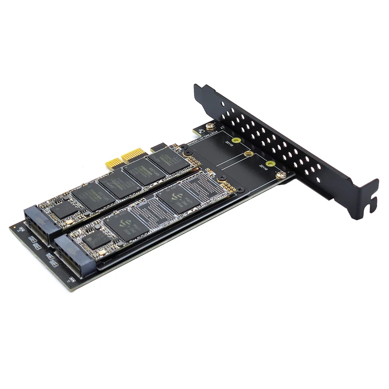 Адаптер PCIE на M2, адаптер SATA M.2 SSD PCI Express, адаптер M2 PCI E, адаптер M.2 SATA SSD на карту PCI-E 2 порта B + M, ключ