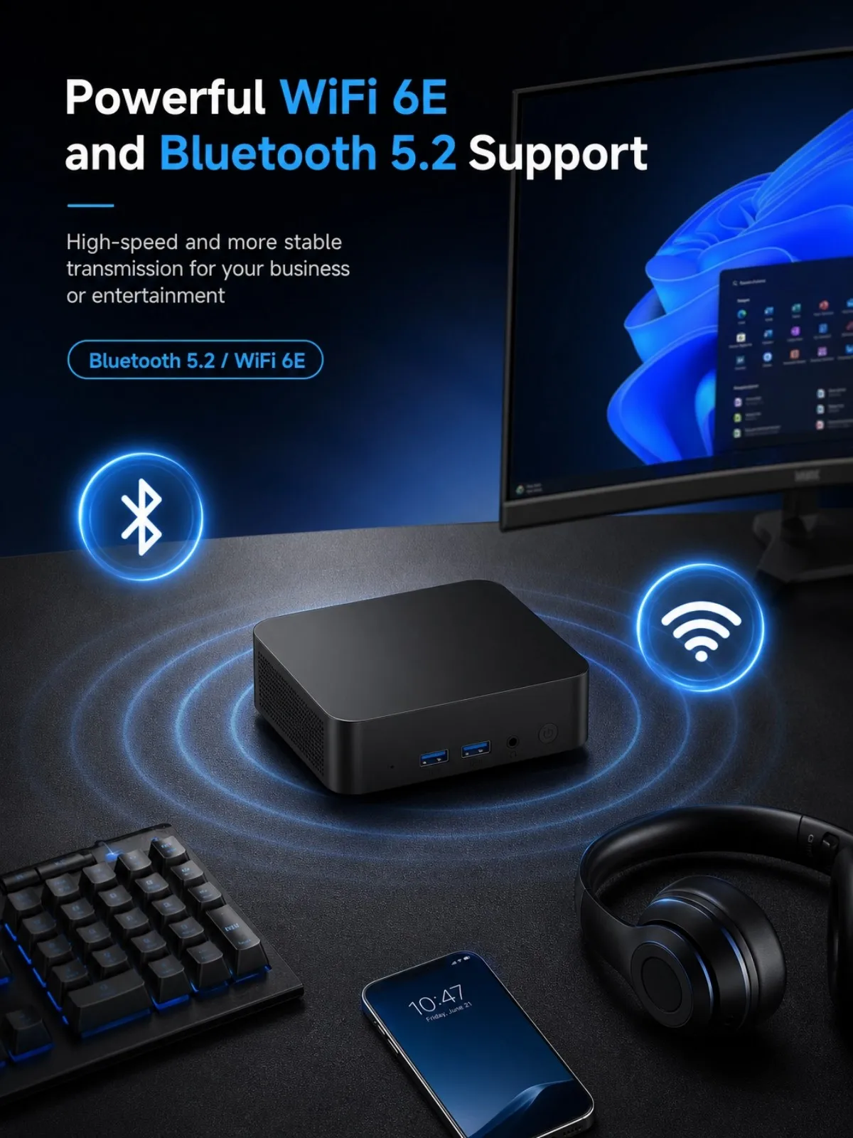 2026 New Mini PC Intel Core I3 6006U Windows 11 Pro Compact Silent Triple Display Type C HDMI Expandable Memory For Office Home