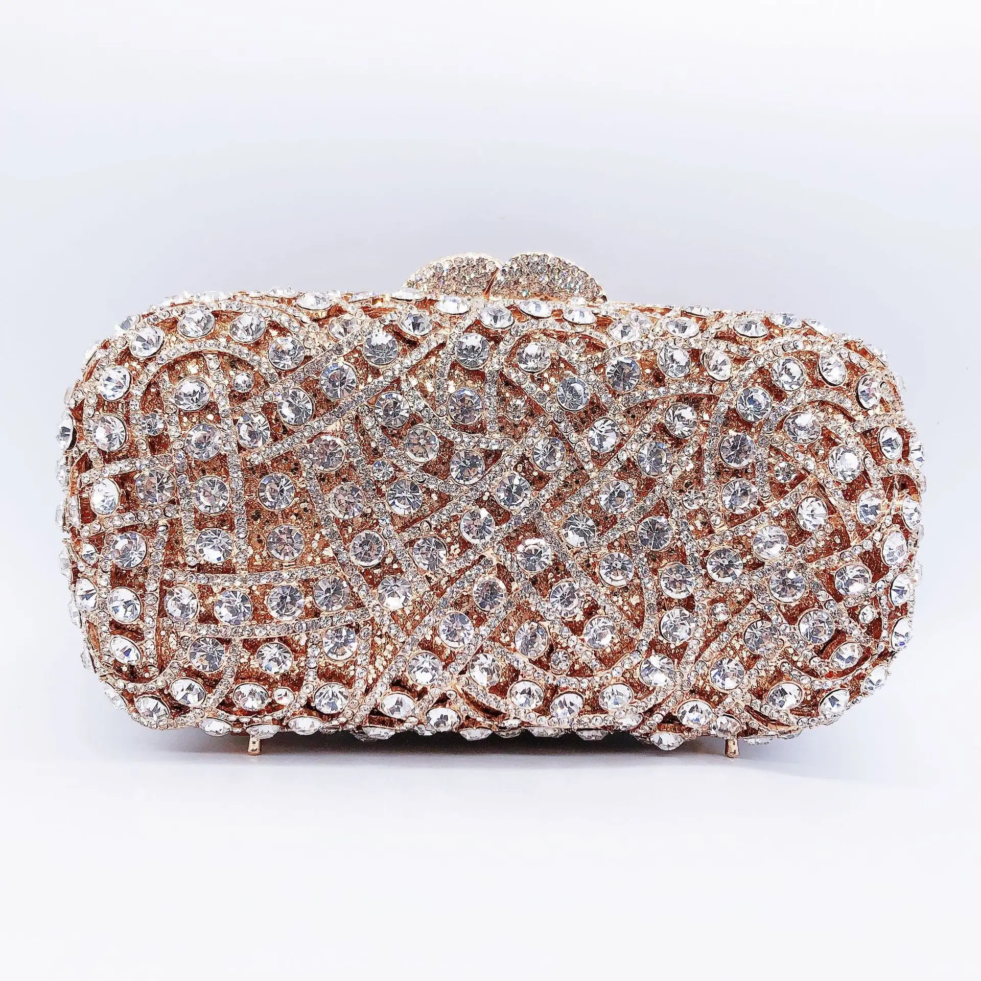 

Luxury Women's Diamond-encrusted Cosmetic Bag Hollow Clutch Crystal Evening Wear, Rhinestone Clutch And Gemstone Party Gathering