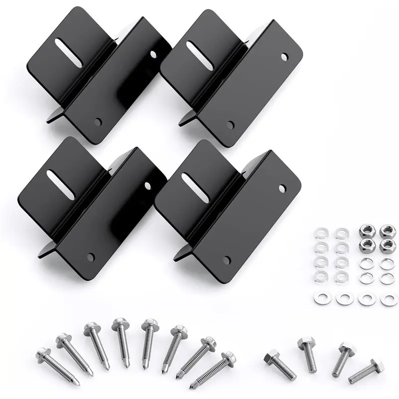 RMWIN-Aluminum Z Bracket Sets For Solar Panels-For RV, Trailer, Boat, Yacht-Wall& Off-Grid Roof-Lightweight Corrosion-Free Desig