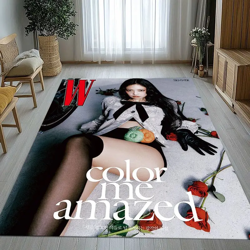 Korean Idol J-Jennie Solo Less Than A Lover Soft Non-Slip Large Area Rug for Living Room,Bedroom Carpet Mat for Sofa,Home Decor