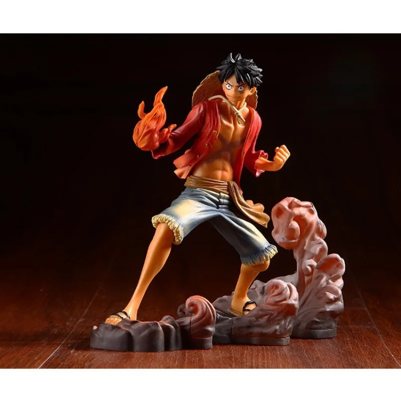 One Piece Luffy Ace Sabo Three Brothers Figure Ornament Japanese Anime Doll Model Collection Toys Children's Birthday Gifts