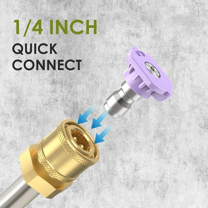 New Pressure Washer Low Pressure Mist Nozzle Tips for Plant 4-direction water discharge Nozzle with 1/4 inch Quick Connector