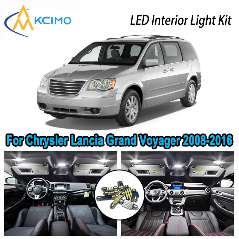 

High-Quality LED Interior Kit for Chrysler Lancia Grand Voyager 2008-2016 Premium Error-Free Dome Map Trunk Automotive Lamps