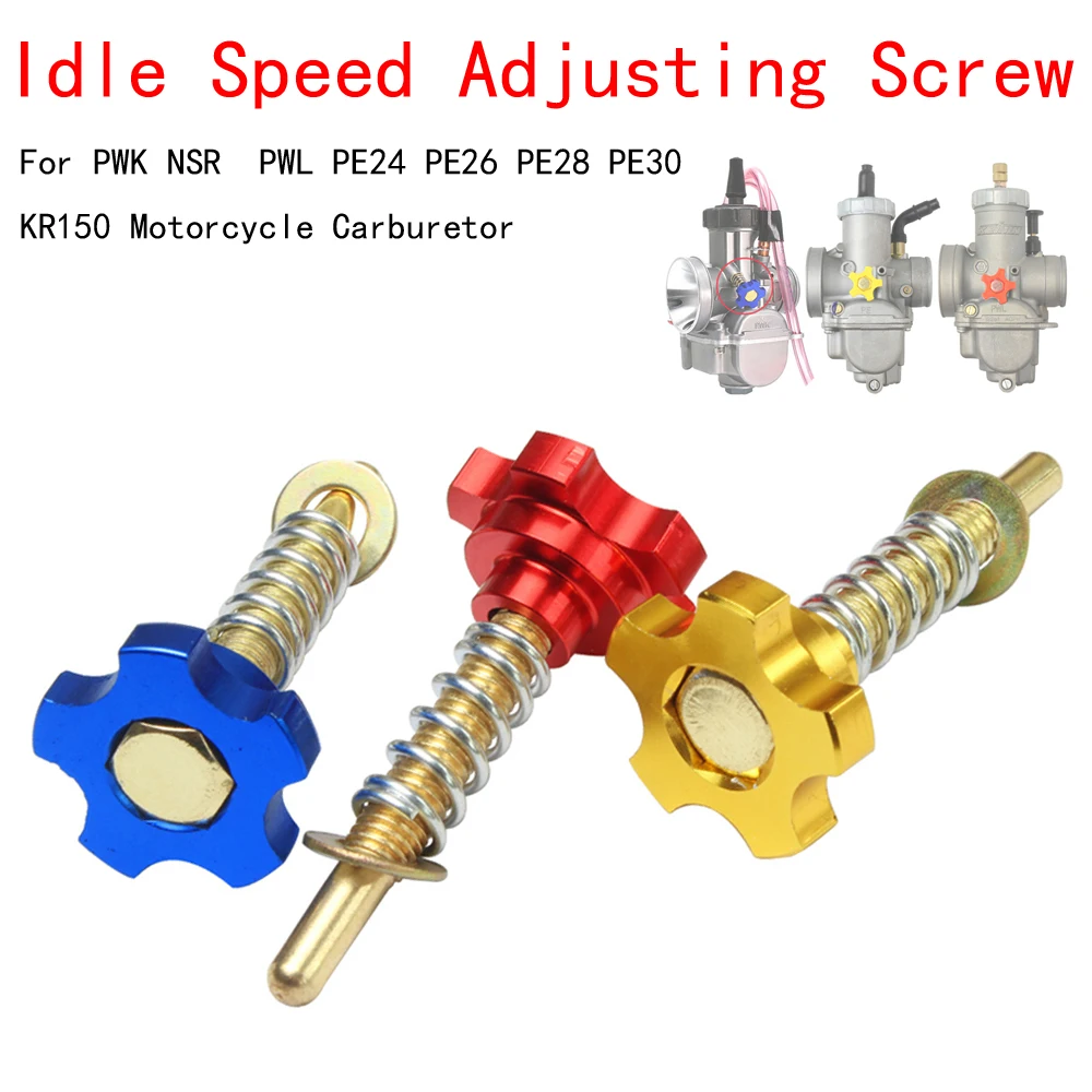 Motorcycle Carburetor Idle Speed Adjusting Screw kit For PWK NSR  PWL PE24 PE26 PE28 PE30 KR150 Carbs