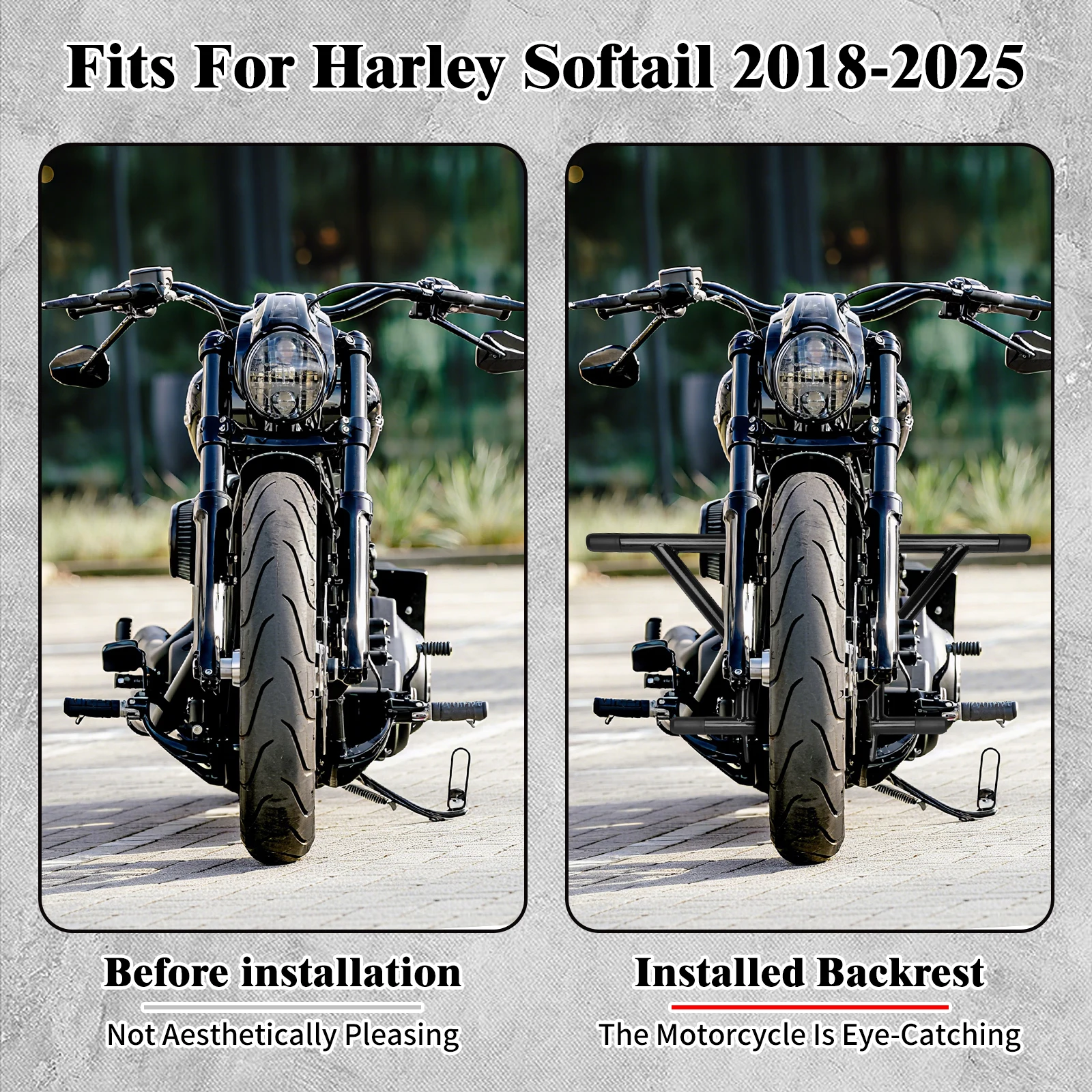 Motorcycle Highway Crash Bar Protector Front Engine Guard For Harley Softail Fat Boy Street Bob Low Rider Sport Glide 2018-2025
