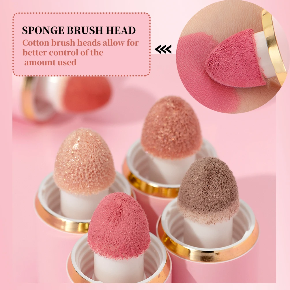 QIBEST マットフェイスリキッドブラッシャー スムースチーク アイブラッシュ ハイライター マルチユーススティック ルージュ ラスティングリキッドコントゥア ブロンザーメイクアップ