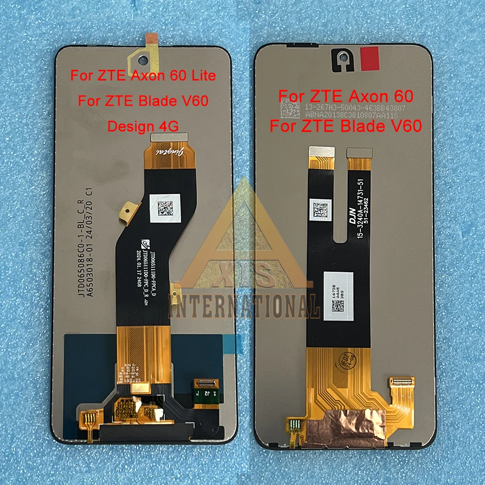 Original For ZTE Axon 60 Lite Display Blade V60 Design 4G LCD Screen Touch For ZTE Axon 60 LCD Blade V60 Smart/ V60 Vita  Frame