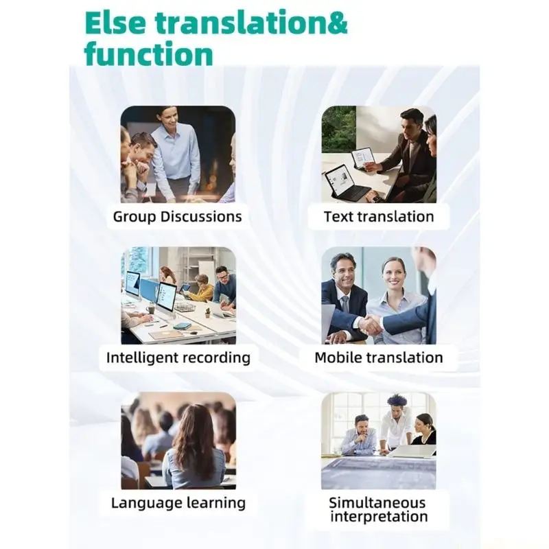 

Электронный переводчик F62C Долговечный аккумулятор для беспрепятственного разговора на 139 языках Облегченный дизайн