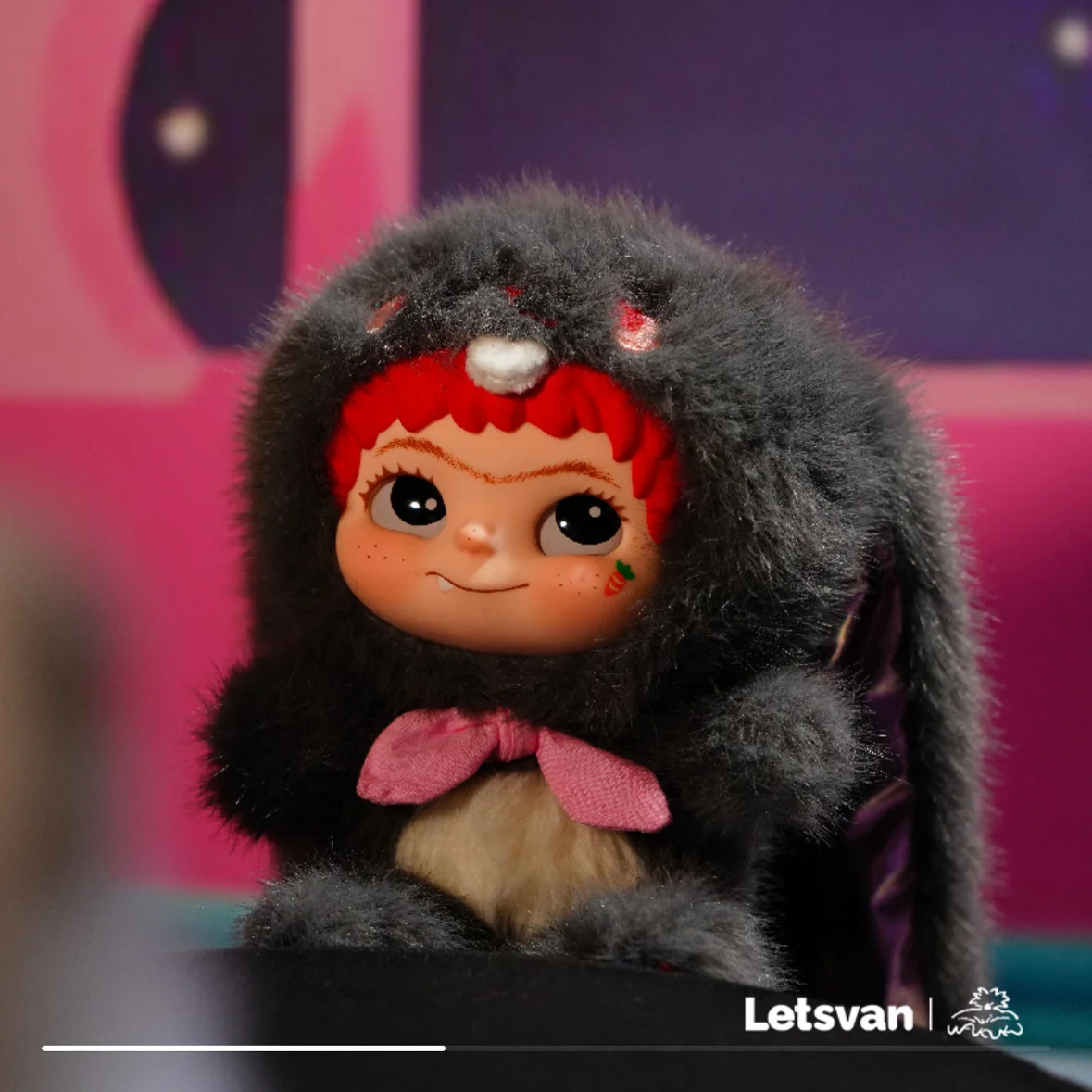 Letsvan Wakuku renard lapin boîte aveugle et carte suspendue pendentif en peluche Laser oreille poupée figurines d'anime filles jouets d'anniversaire cadeaux