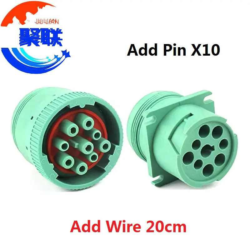 1Set 9Pin HD10-9-1939P-P080 HD16-9-1939S-P080 Auto Wiring Connector With Cable Round Harness Plug