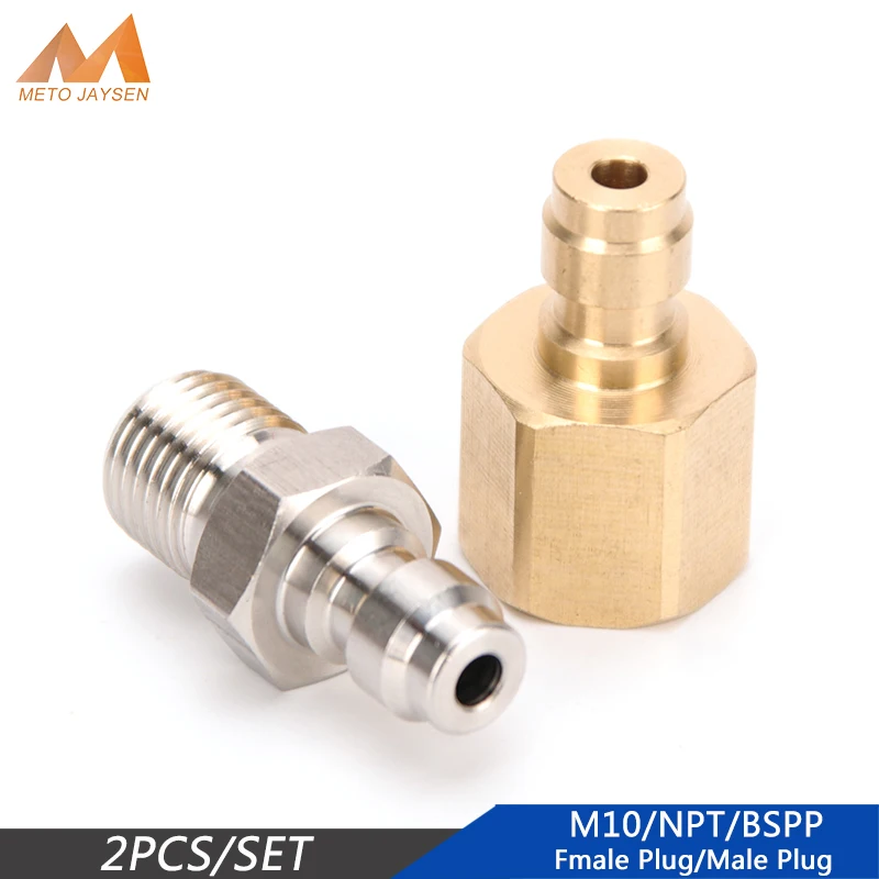 2szt 1/8BSPP 1/8NPT M10x1 Szybkozłącze 8mm Głowica wypełniająca Szybkozłącza Wysokociśnieniowe złączki Gniazdo pneumatyczne 30Mpa