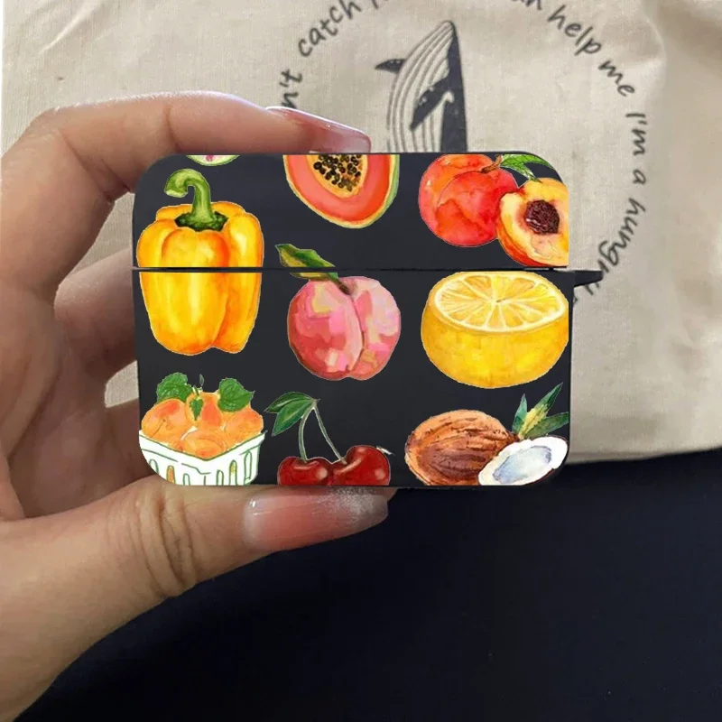 INS Cute Summer Fruit Lemon Drink Earphone Case dla Apple Airpods Pro2 1 2 3 Pro Bezprzewodowa osłona słuchawek dla Air Pods 4 2024