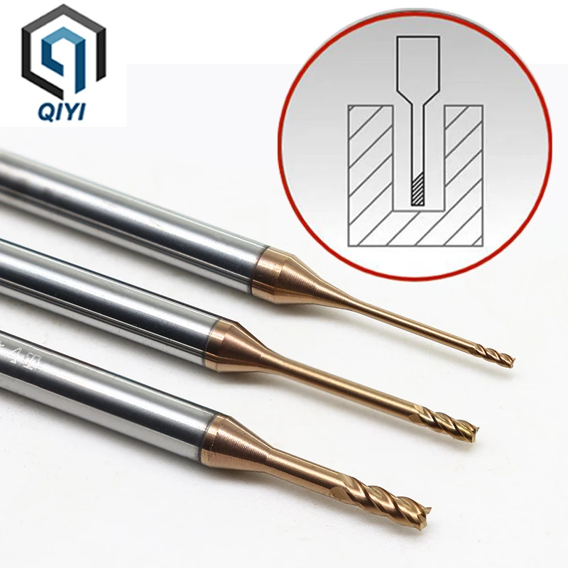 HRC55 Deep Groove Tungsten Carbide End Mills 2 4 Flutes Long Neck Milling Cutters CNC End Mill For Steel Long Flute 12 16 20mm