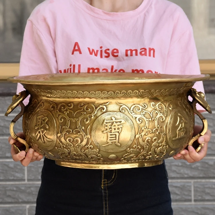 44CM LARGE # Efficacious HOME OFFICE Talisman-The town house Money Drawing thriving business FENG SHUI Cornucopia treasure bowl