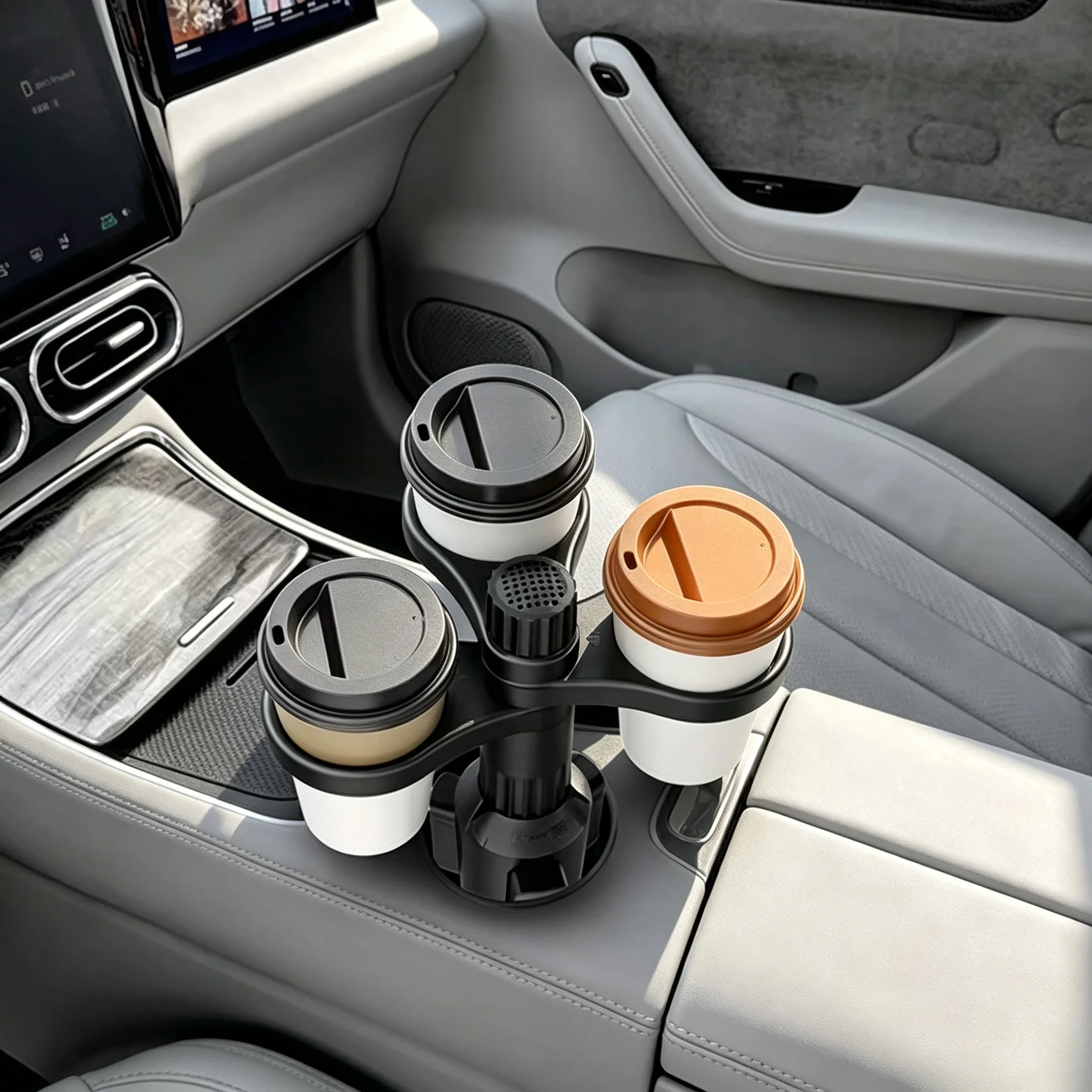 3in1 360 Rotating Insert Drinks Support Adjustable Base Car Cup Car Cup Holder Expander Adapter Mount Beverage Bottle Bracket