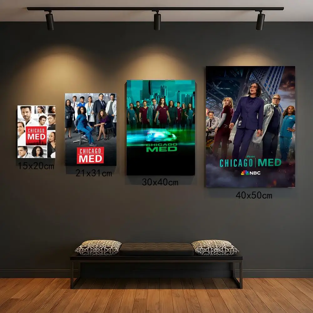 tv series C-Chicago Med-D Poster Self Adhesive Wall Decor for Modern Home Cafe Office and Bar