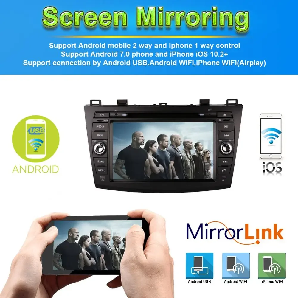 Android 12 Car GPS Navigation Multimedia DVD Player For MAZDA 3 2010-2012 Auto Radio Stereo BT WIFI 3/4G Rear Camera