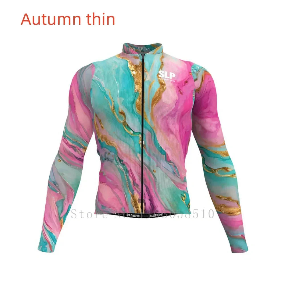 

SLP мужской велосипедный трикотаж весна/лето с длинным рукавом велосипедная одежда MTB шоссейные велосипедные рубашки Ciclismo Hombre трикотаж для верховой езды