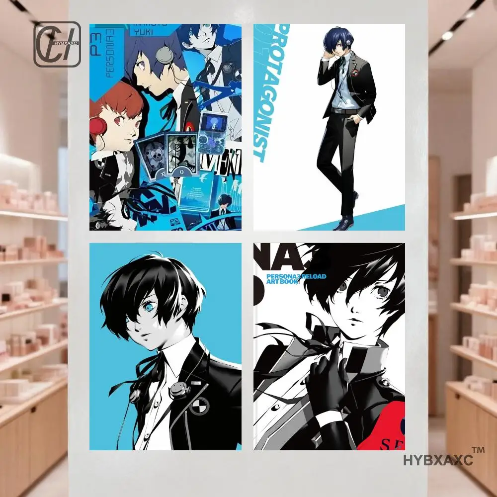 P-Persona 3 4 5 Royal Anima Game Poster Waterproof HD Wall Sticker Self-Adhesive Art Poster Fade Resistant Home Room Decor
