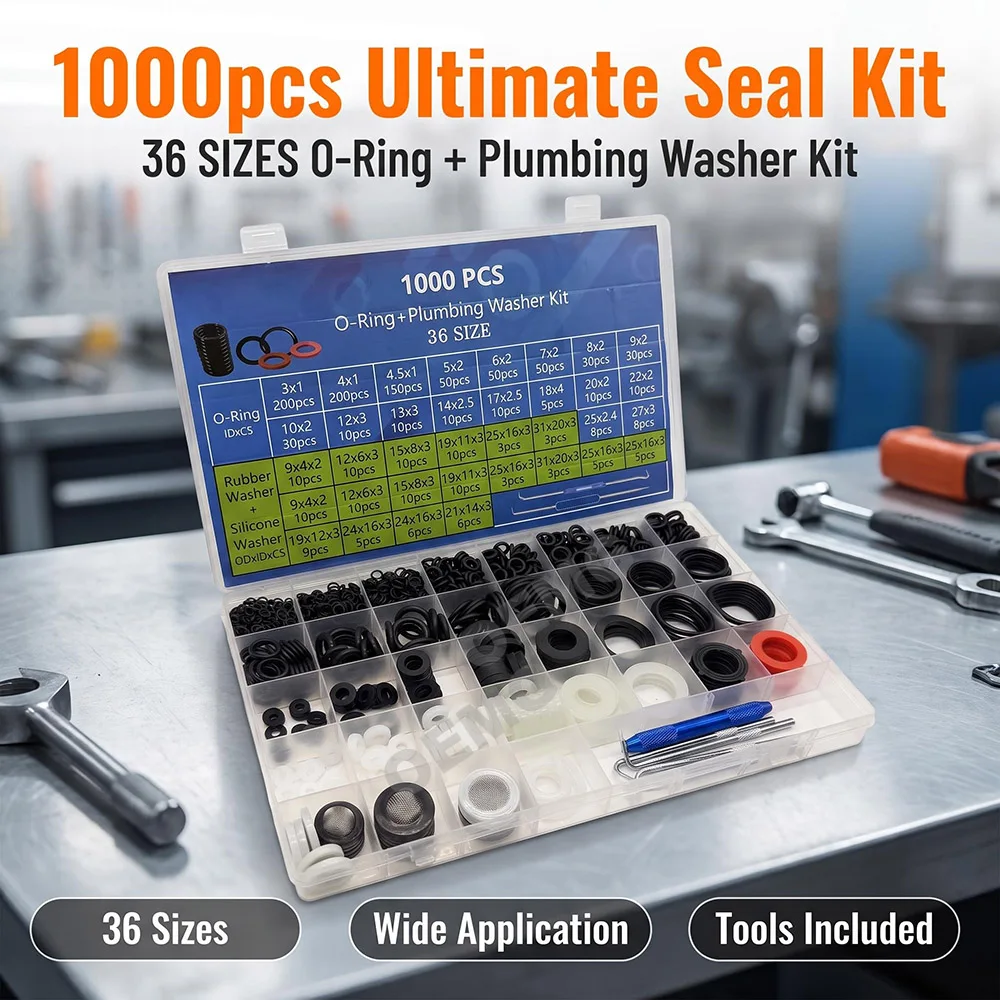 O Ring Kit Rubber Washers for Plumbing Faucet Water Pipe Garden Hose Washers Shower Heads Gasket Repair  Air or Gas Connections