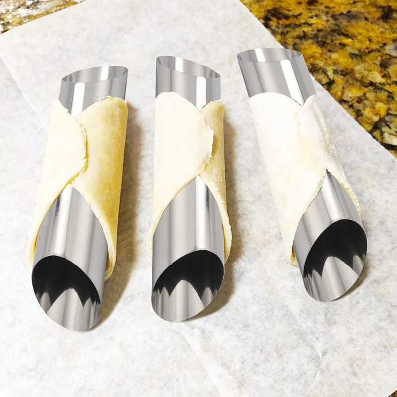 قوالب قرن كريمي للكرواسون ، قالب أنبوبي على شكل مخروط من الفولاذ المقاوم للصدأ ، 20 *