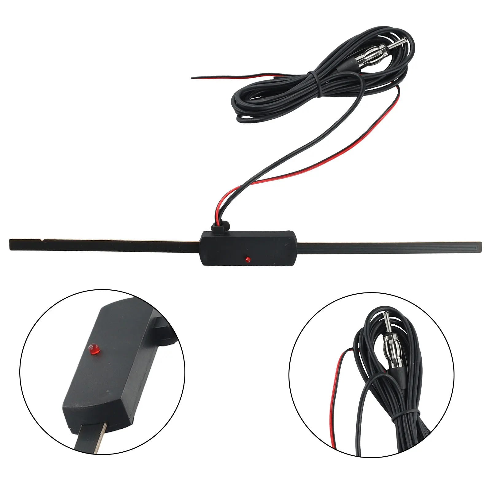 Windshield Car AM FM Radio Antenna Signal Booster 12V Car AM FM Radio Antenna Signal Booster 12V Car Windshield Signal Booster