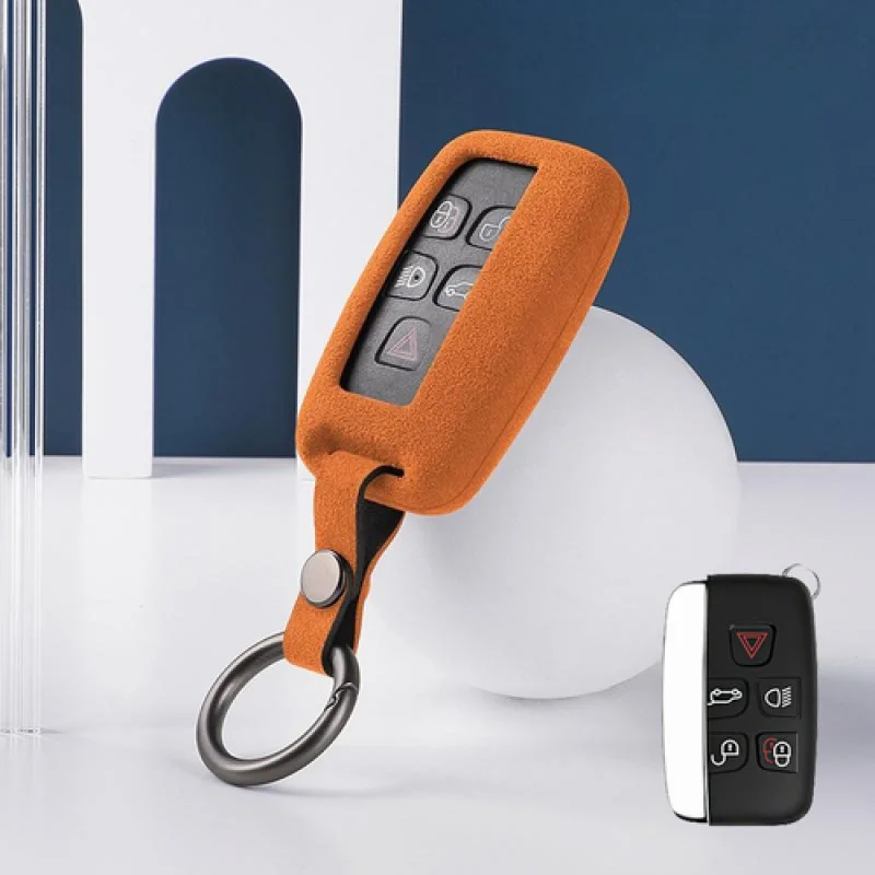 غطاء حافظة مفاتيح السيارة من الجلد السويدي A+ لسيارة لاند روفر رينج روفر سبورت لسيارة جاكوار XF #3