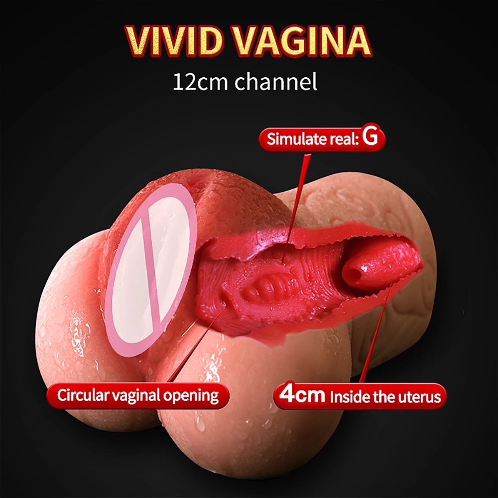 Insertable 3D Realistic Womb Pocket Vagina Real Pussy Male Masturbator for Men 18+ Adult Sex Toys for Men Sucking Masturbatings