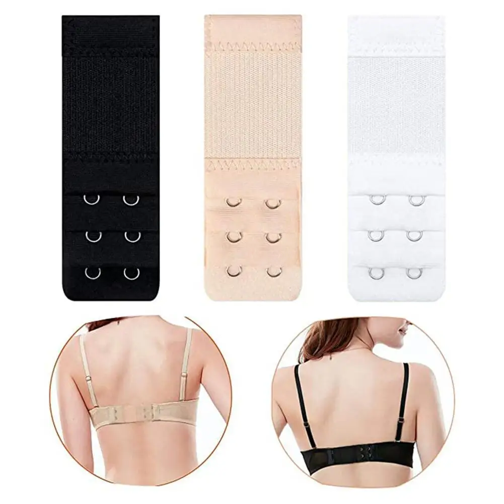 Bra Extension Strap Extenders for Women Adjustable Belt Buckle Nylon Elastic Bra Extension Strap Hook Clip Extenders