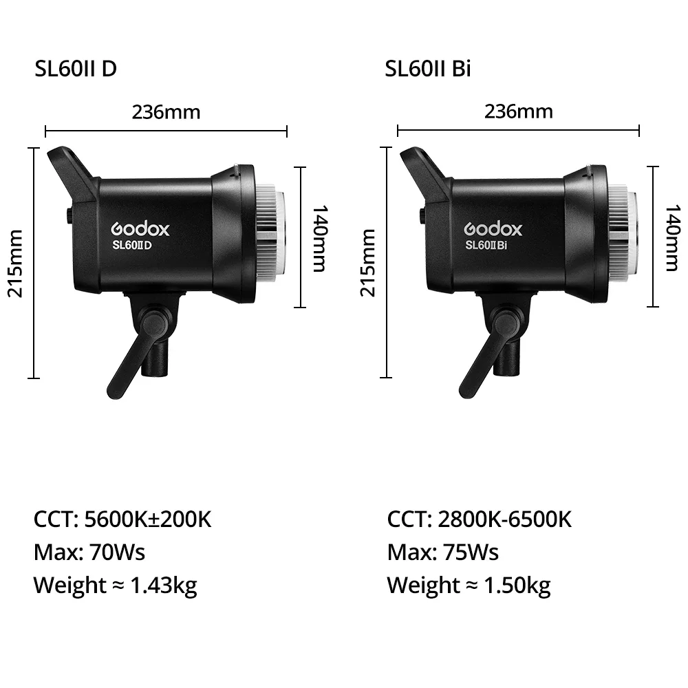 go.dox 60W SL60IID SL60IIBi COB studio lights photography 2.4G Wireless Control Continuous Lighting for  Photo Video