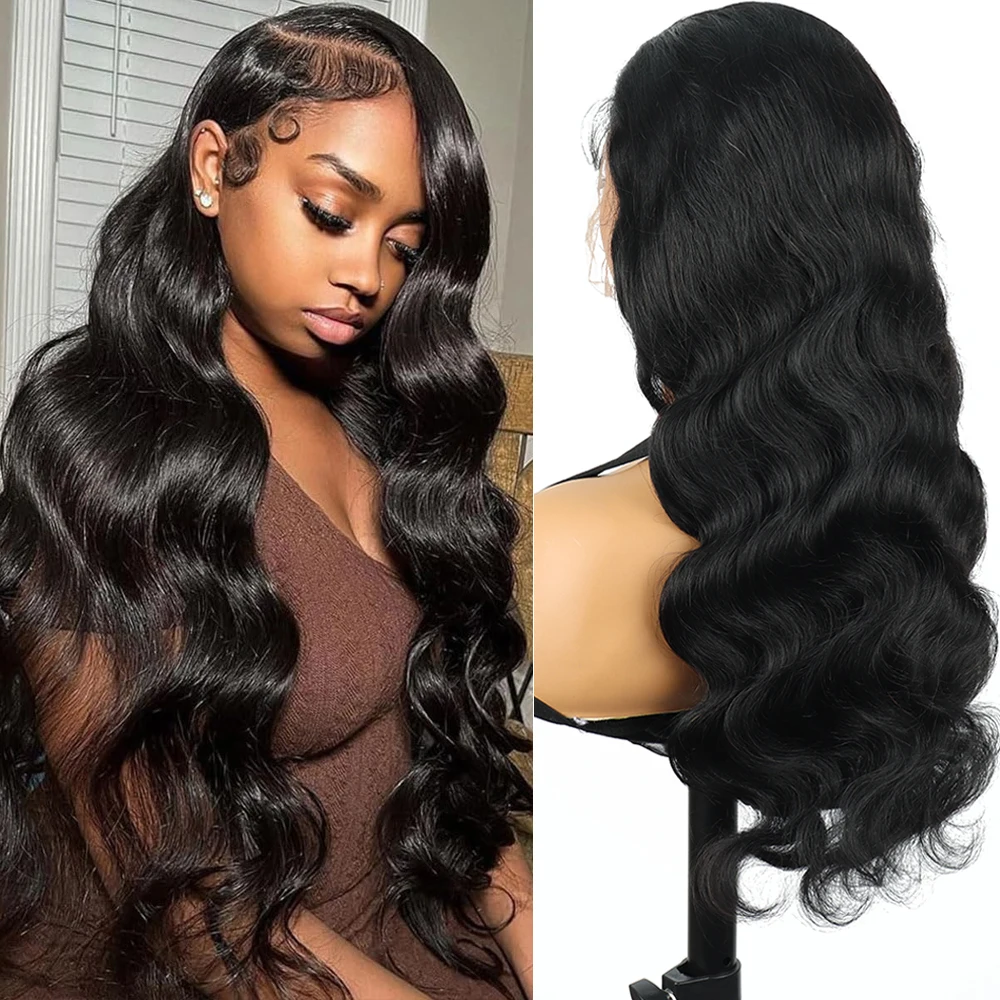 

40-дюймовые парики из натуральных волос с эффектом Body Wave для чернокожих женщин, парик с HD-кружевной передней частью 13x6, парик из натуральных волос Burmese Wet And Wavy с кружевной передней частью