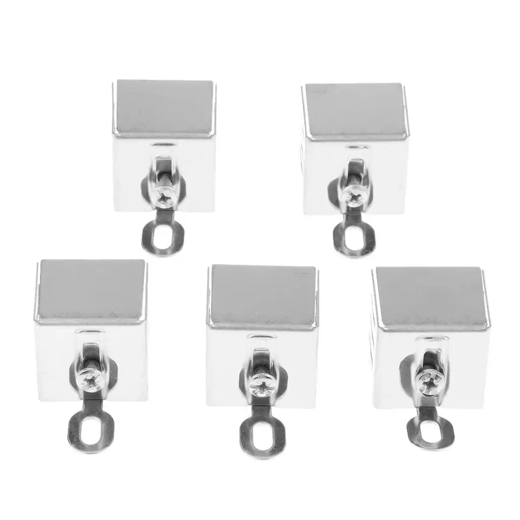 5Pieces Ceiling Mount Window Curtain Track Glides Stop End/Caps/ Finials/Heads