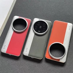 Case For Xiaomi 14 Ultra 13 15 New Color Blocked Leather Phone Back Cover For Xiaomi Mi 15 Ultra 14 13Ultra Shockproof Bumper