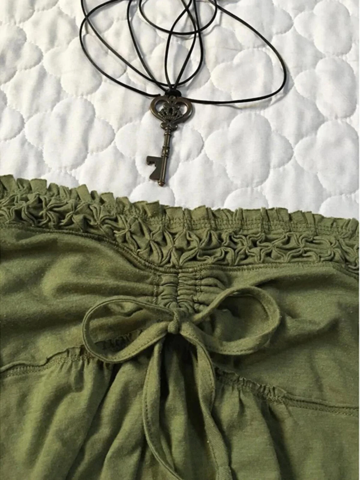 Top Original Verde de Un Solo Hombro, Estilo Vintage Retro del Bosque de Hadas, Ceco de Mujer con Tirantes, Mezcla de Ao...