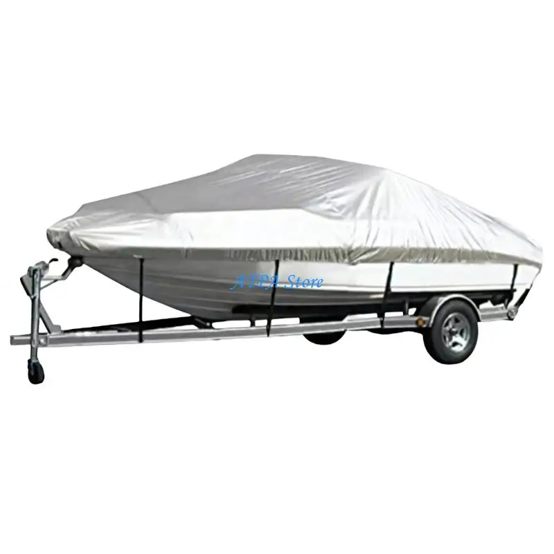 U13C UV Protected Waterproof 210D Oxford Boat Cover for V Hull Boats 17 to 19 Feet