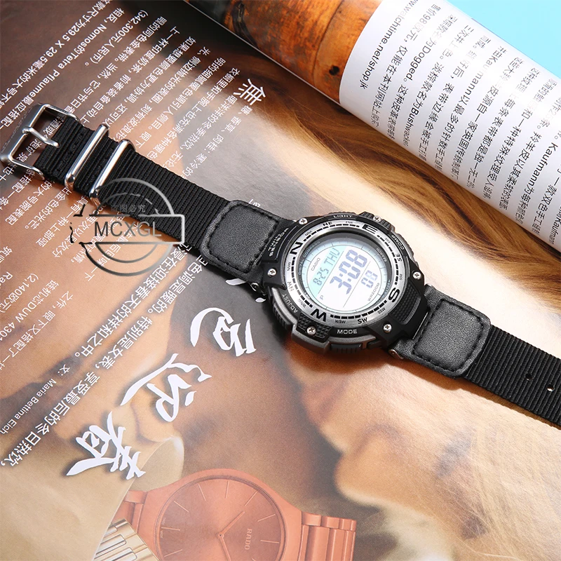 Nylon Leather Strap For Casio SGW-100 SGW-200 GW-3000B GW-3500B Replacement Pathfinder PAS410 band Men\'s Sport Watch Accessorie
