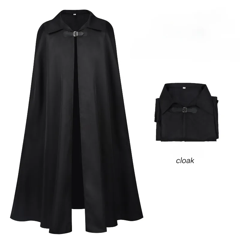 

Vintage Dark Gothic Medieval Cape – Halloween Hoodless Shawl Cloak Wizard Priest Cosplay Performance Robe