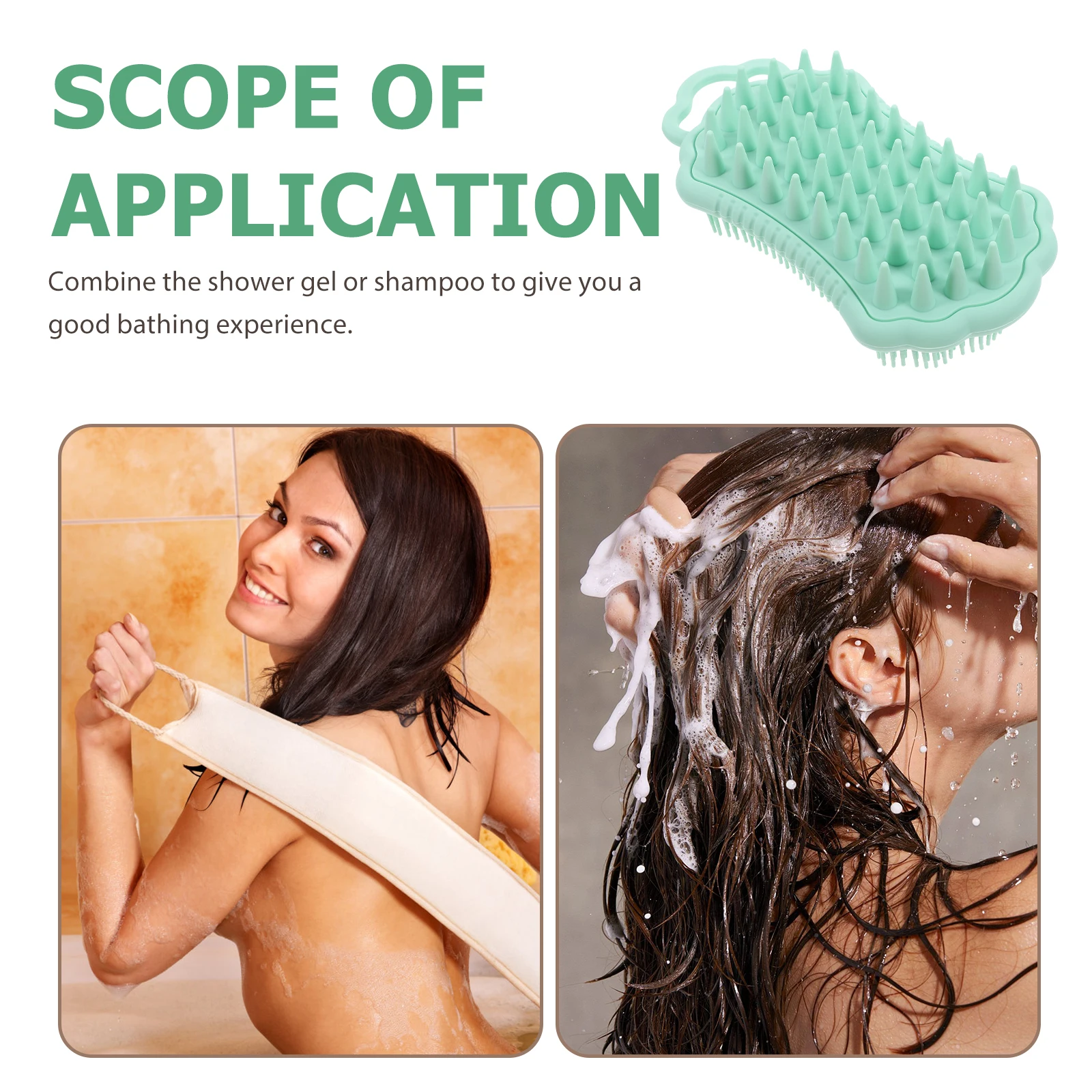 

Silicone Scalp Massager Exfoliating Body Scrubber Shower Brush for Deep Cleansing and Dead Skin Removal Silicone Scalp Massager