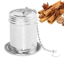 Loose Tea Infuser 304 Stainless Steel Ultra-Fine Mesh Tea Steeper With Hook Chain Tea Diffuser Tea Accessories For Black Tea