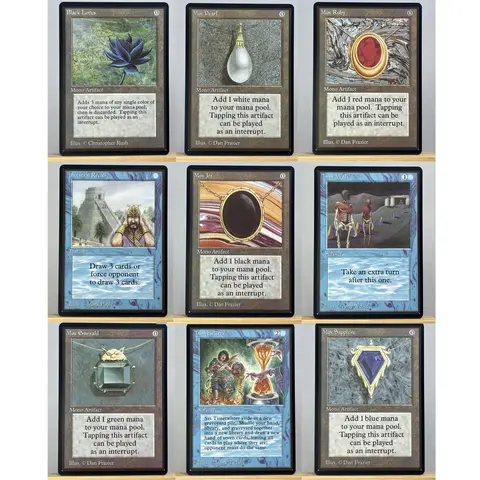 BETA Unlimited Revised ARN ATQ MIX2-Ⅰ01 TCG Proxy Cards Power9 Dual Lands Black Lotus Mox Pearl Volcanic Island