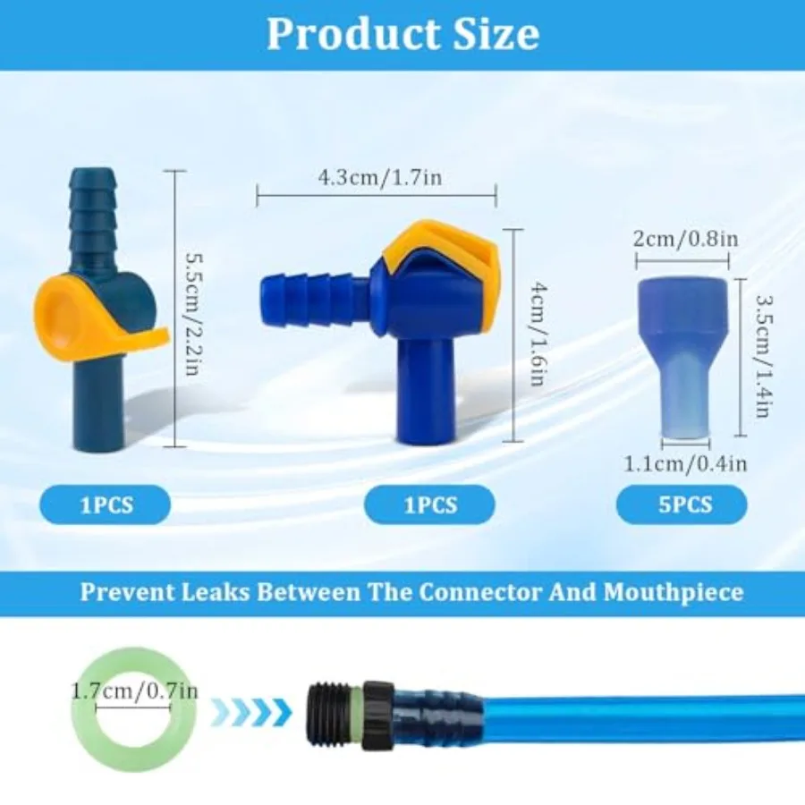 مجموعة قطع فم بديلة مكونة من 8 قطع متوافقة مع معظم شفرات المياه وحقائب الظهر المائية سهلة التركيب لقطعة الفم R #2