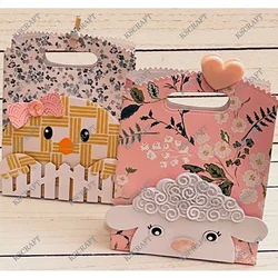 KSCRAFT Gift Bag Easter Add On Metal Cutting Dies Stencils for DIY Scrapbooking Decorative Embossing DIY Paper Cards